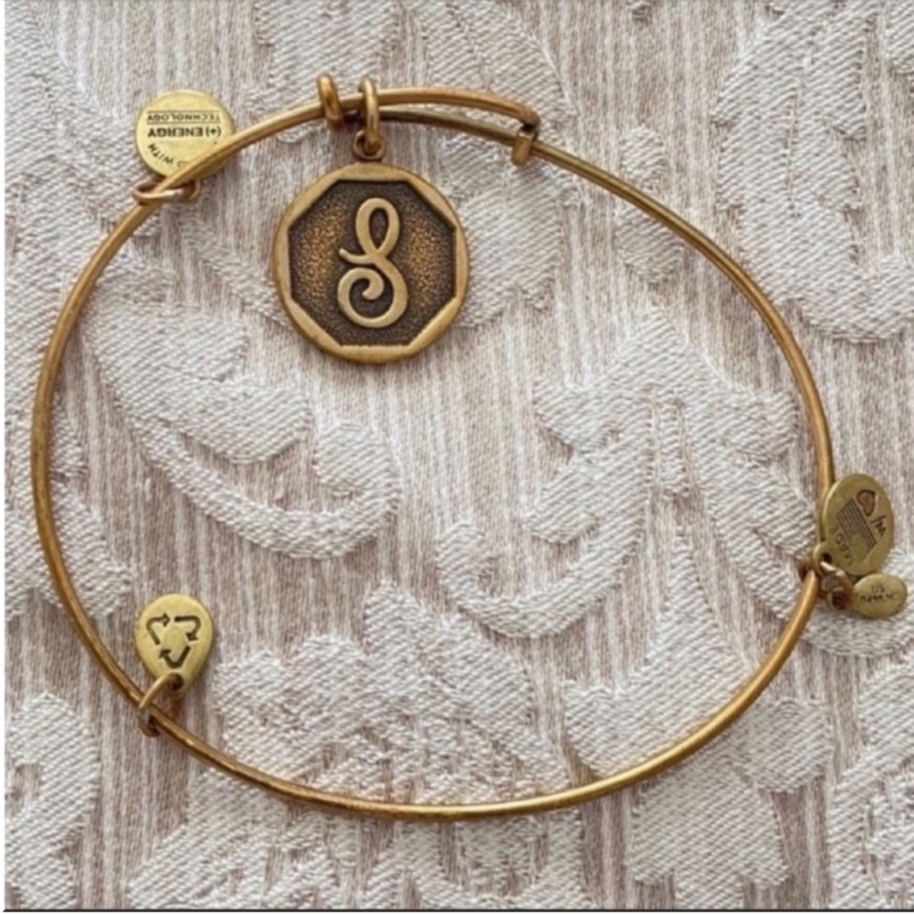 Women’s Alex and Ani Gold “S” Charm Bracelet - Picture 2 of 7